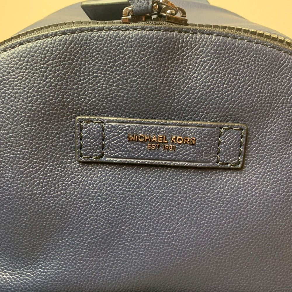 MK Leather Navy Cooper Backpack - Picture 3 of 6